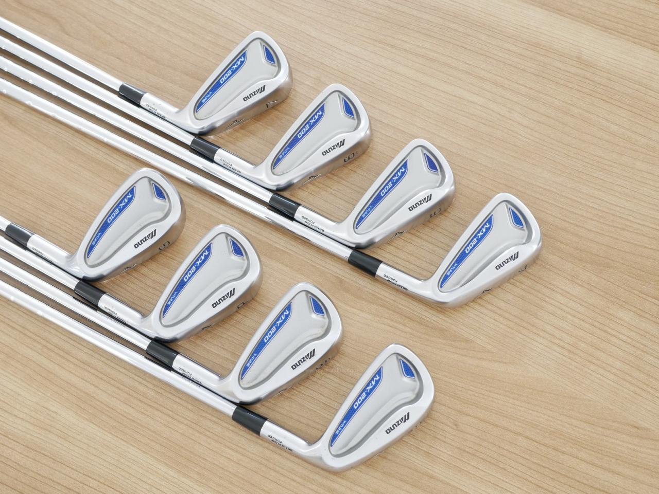 Iron set : Mizuno : ชุดเหล็ก Mizuno MX-200 (ใบใหญ่ ตีง่าย) มีเหล็ก 4-Pw,Aw (8 ชิ้น) ก้านเหล็ก NS Pro 950 FLex S
