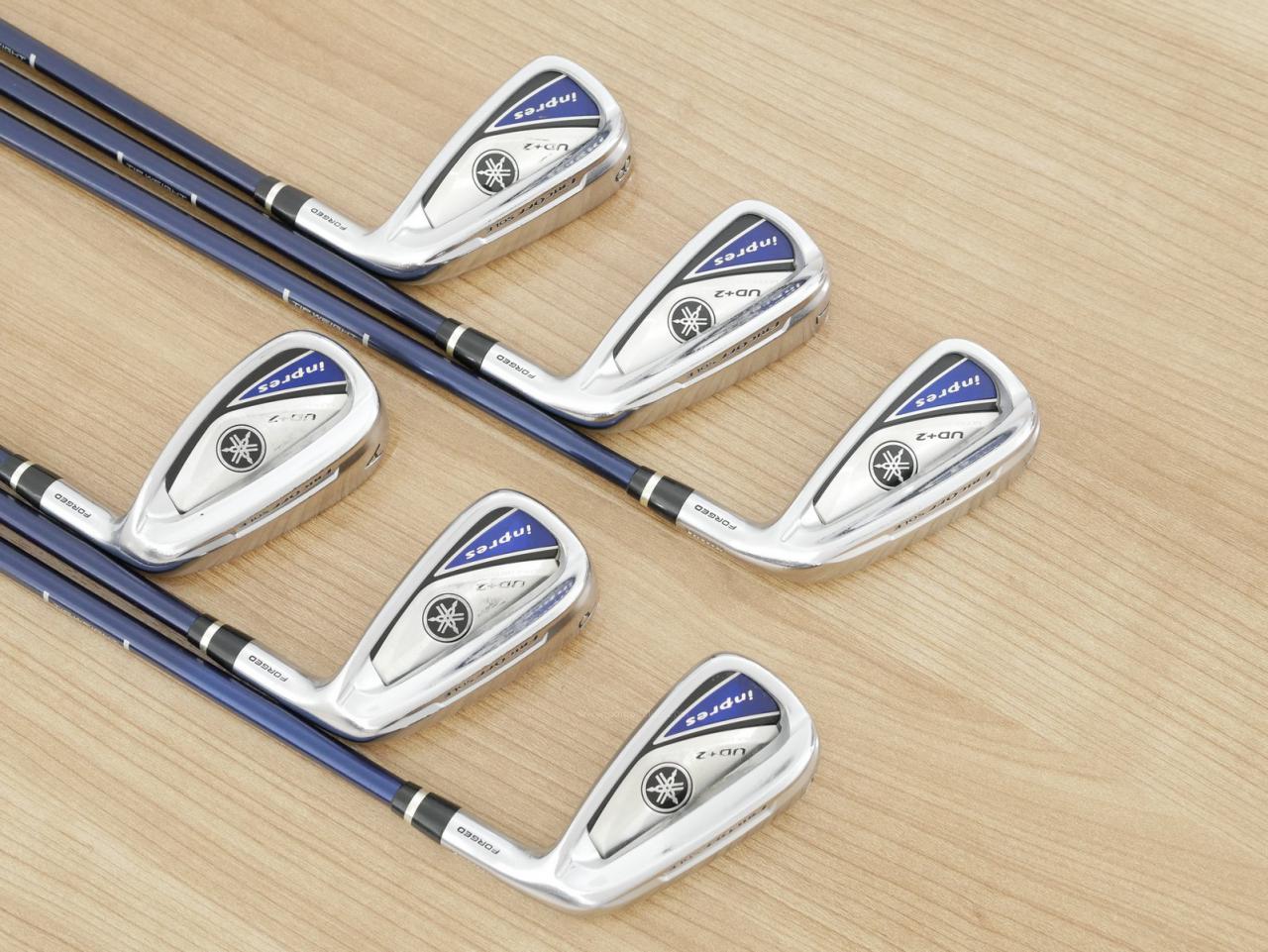 Iron set : Yamaha : ชุดเหล็ก Yamaha Inpres UD+2 (ออกปี 2019 ตีไกลที่สุด ไกลกว่าเหล็กทั่วไป 2 เบอร์ หน้าเด้ง COR 0.822) มีเหล็ก 6-Pw,Aw (6 ชิ้น) ก้านกราไฟต์ Flex SR