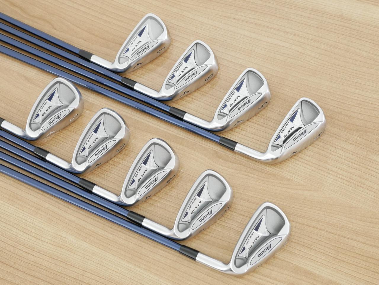 Iron set : Mizuno : ชุดเหล็ก Mizuno MX-19 HEMI COG (ใบใหญ่ ตีง้าย) มีเหล็ก 4-Pw,Aw,Sw (9 ชิ้น) ก้านกราไฟต์ Flex R