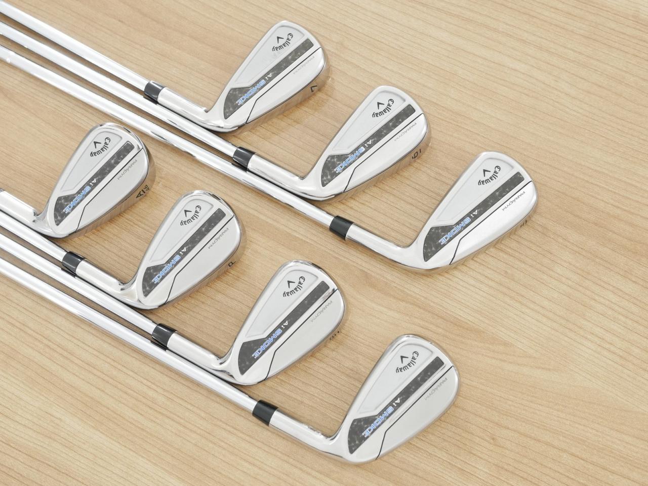 Iron set : Callaway : ชุดเหล็ก Callaway Paradym Ai Smoke (ออกปี 2024 ตีง่ายมาก ไกล Japan Spec.) มีเหล็ก 5-Pw,Aw (7 ชิ้น) ก้านเหล็ก NS Pro ZELOS 7 Flex S