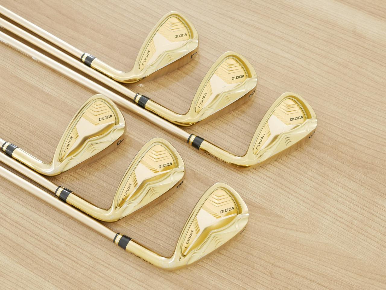 Iron set : Katana : ชุดเหล็ก Katana Voltio Model J Gold (ปี 2018 หน้าเด้ง ตีง่าย ไกล) มีเหล็ก 5-Pw (6 ชิ้น) ก้านกราไฟต์ Fujikura Speeder 550 Flex SR