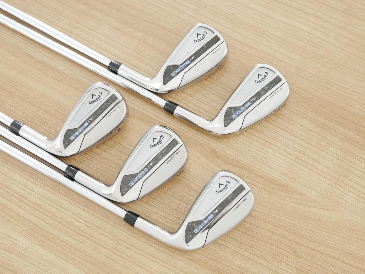 Iron set : Callaway : ชุดเหล็ก Callaway Paradym Ai Smoke (ออกปี 2024 ตีง่ายมาก ไกล Japan Spec.) มีเหล็ก 6-Pw (5 ชิ้น) ก้านเหล็ก NS Pro Modus 105 Flex S
