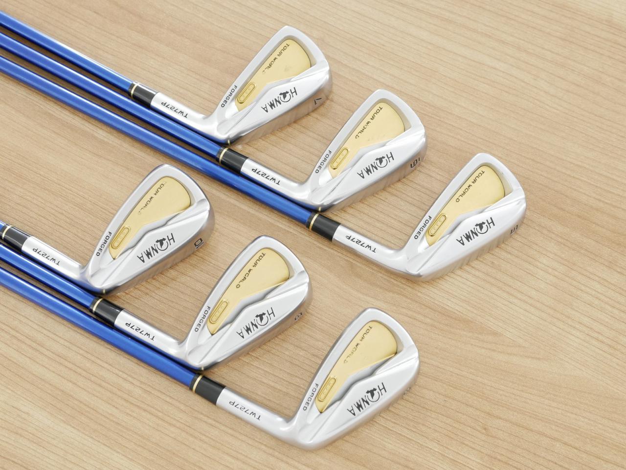 Iron set : Honma : **ก้าน 3 ดาว** ชุดเหล็ก Honma Tour World TW727P (Forged) มีเหล็ก 5-10 (6 ชิ้น) ก้านกราไฟต์ ARMRQ 8 (54) Flex R (3 ดาว)