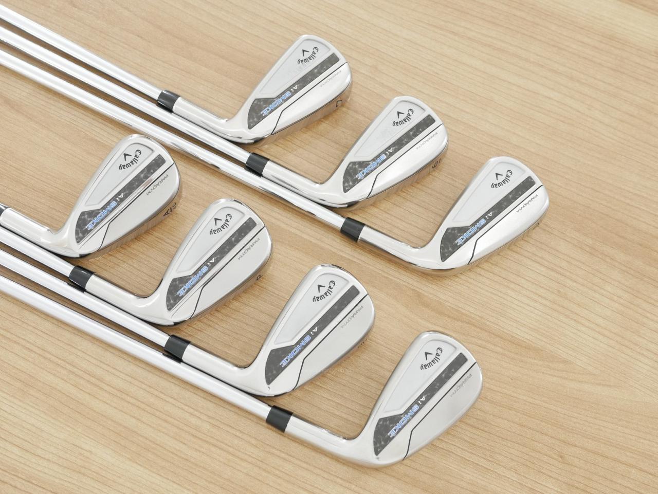 Iron set : Callaway : ชุดเหล็ก Callaway Paradym Ai Smoke (ออกปี 2024 ตีง่ายมาก ไกล Japan Spec.) มีเหล็ก 5-Pw,Aw (7 ชิ้น) ก้านเหล็ก NS Pro ZELOS 7 Flex S