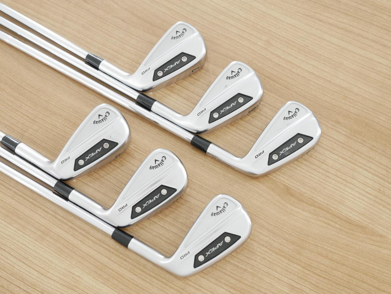 Iron set : Callaway : ชุดเหล็ก Callaway APEX Pro Forged (ออกปี 2024) มีเหล็ก 5-Pw (6 ชิ้น) ก้านเหล็ก NS Pro ZELOS 8 Flex S