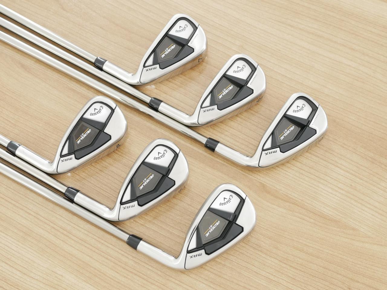 Iron set : Callaway : ชุดเหล็ก Callaway Rogue ST Max (ออกปี 2022 ตีง่าย ไกลมาก) มีเหล็ก 5-Pw (6 ชิ้น) ก้านกราไฟต์ UST Mamiya RECOIL 660 F3 Flex R