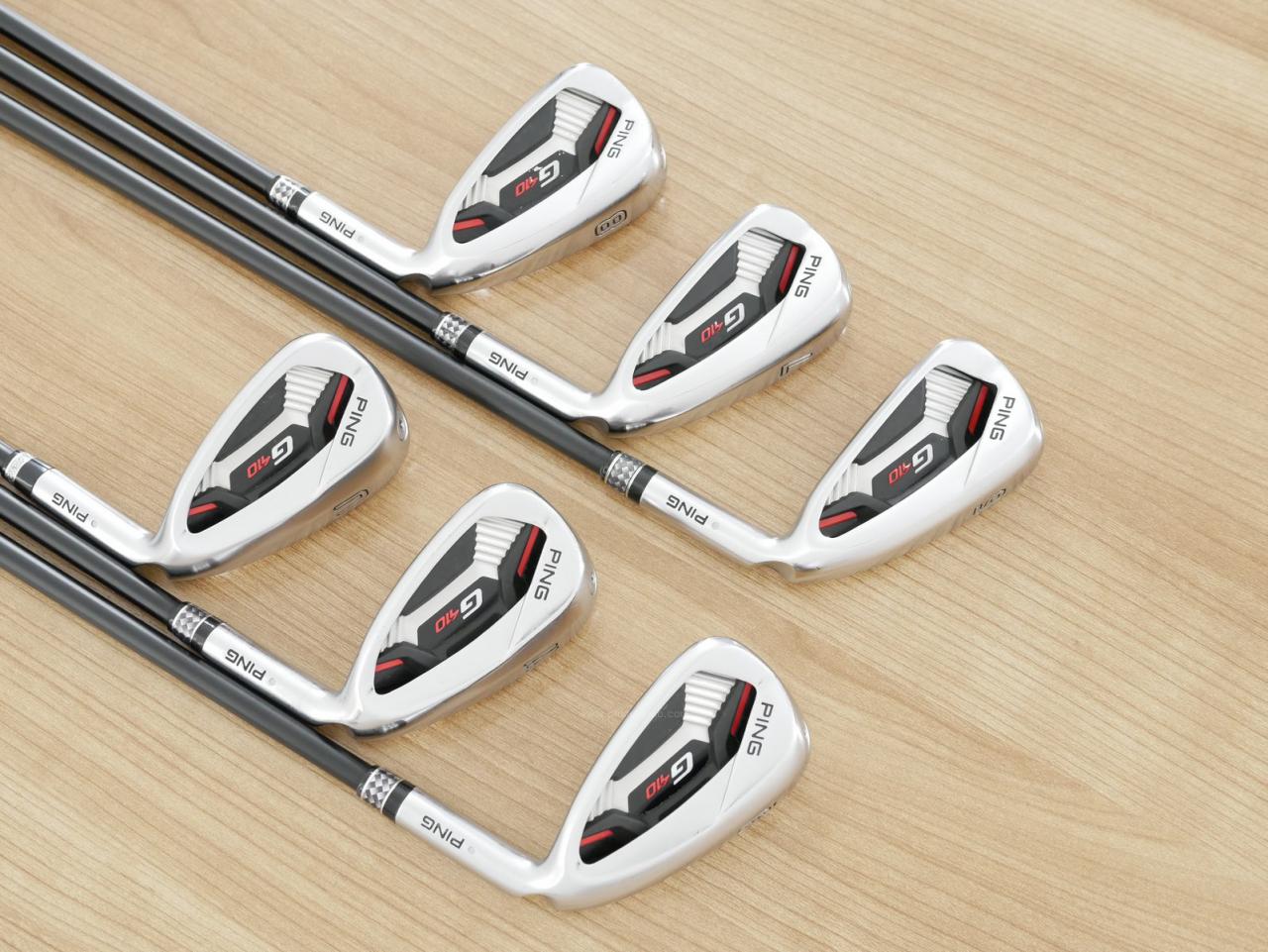 Iron set : Ping : ชุดเหล็ก Ping G410 (รุ่นปี 2019 Japan Spec. ใบใหญ่ ง่าย ไกล) มีเหล็ก 6-Pw,Aw (6 ชิ้น) ก้านกราไฟต์ Ping ALTA J CB Flex S