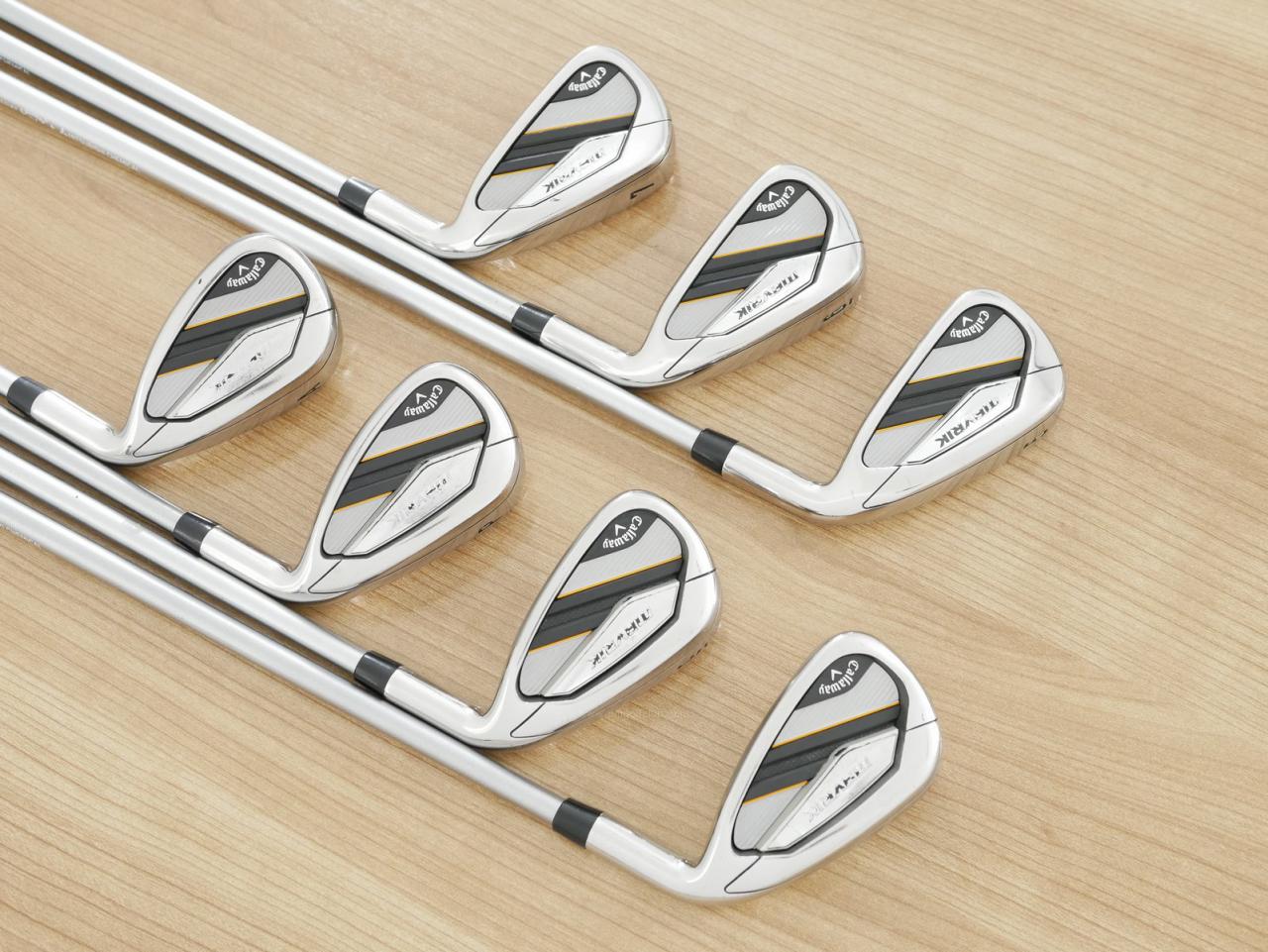 Iron set : Callaway : ชุดเหล็ก Callaway Mavrik (ปี 2020 ตีง่าย ไกลมากๆ) มีเหล็ก 5-Pw,Aw (7 ชิ้น) ก้านกราไฟต์ Mitsubishi Diamana 50 Flex S