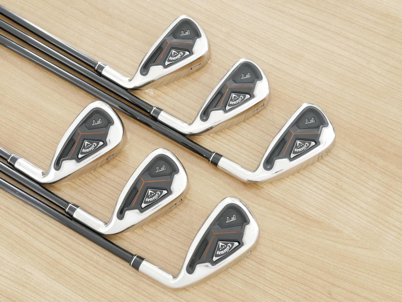 Iron set : Callaway : ชุดเหล็ก Callaway FT i-brid มีเหล็ก 5-Pw (6 ชิ้น) ก้านกราไฟต์ Flex SR