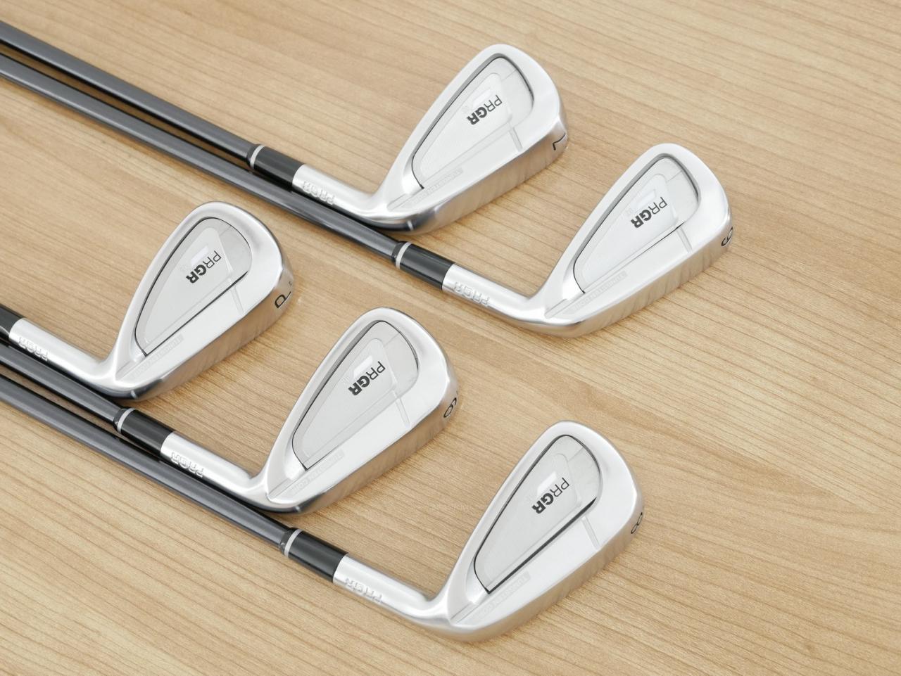 Iron set : PRGR : ชุดเหล็ก PRGR 02 Forged (ปี 2021 นุ่มมาก หายาก) มีเหล็ก 6-Pw (5 ชิ้น) ก้านกราไฟต์ Mitsubishi Diamana Flex SR