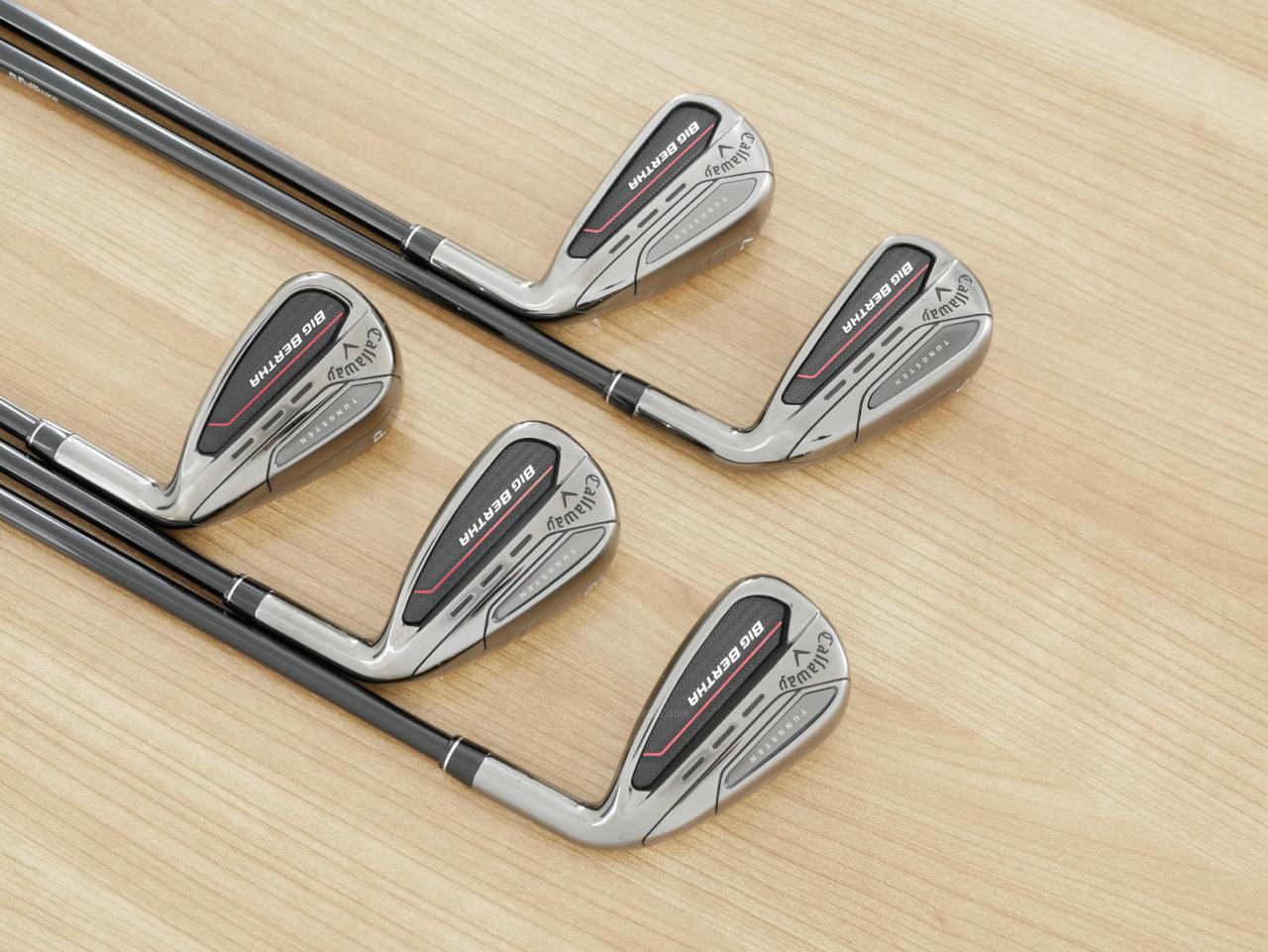 Iron set : Callaway : ชุดเหล็ก Callaway Big Bertha (รุ่นล่าสุด ปี 2023 ตีง่ายที่สุดของ Callaway) มีเหล็ก 6-Pw (5 ชิ้น) ก้านกราไฟต์ Fujikura Speeder NX Flex R
