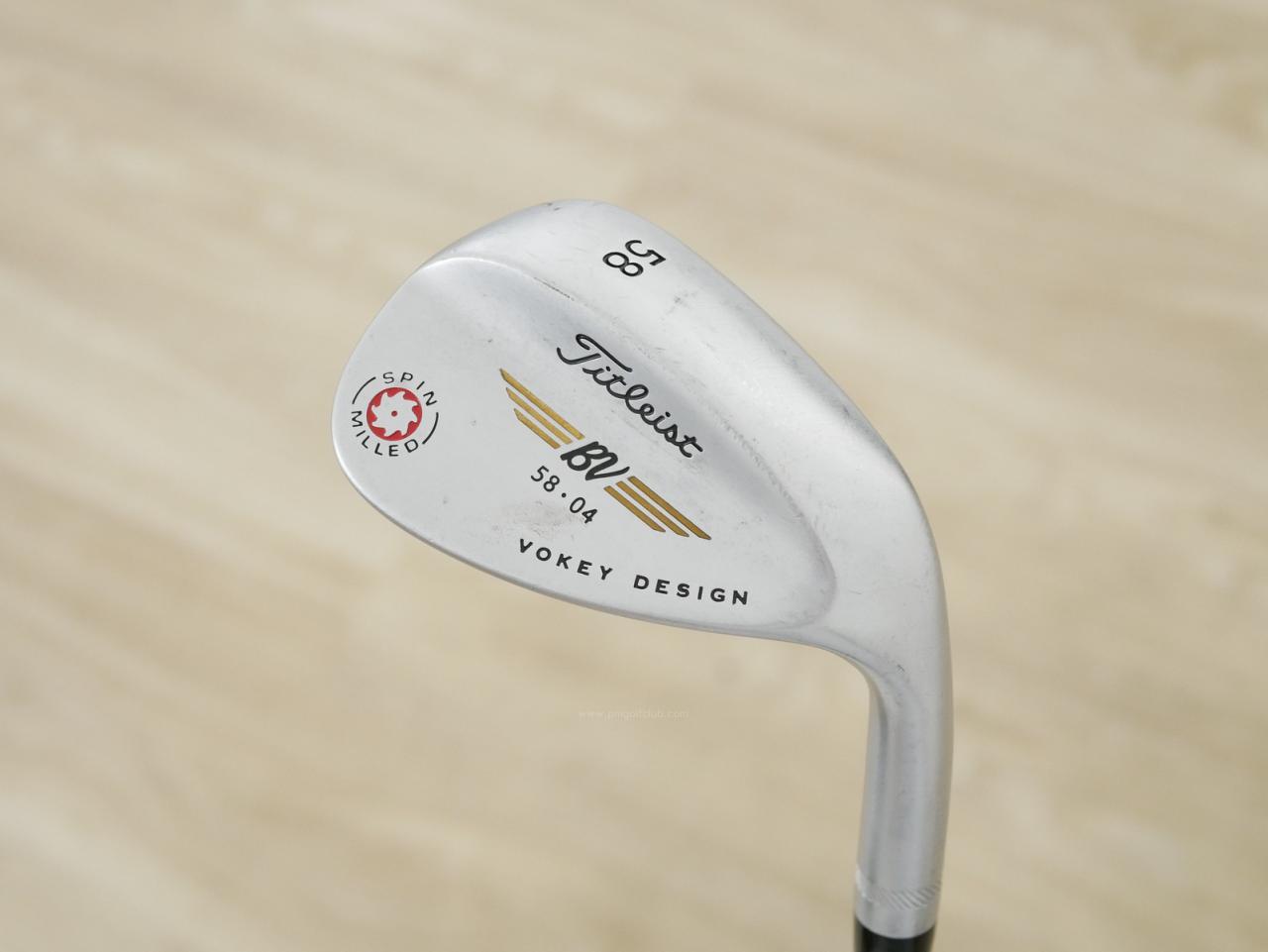 Wedge : Other : Wedge Titleist Vokey Design SPIN MILLED Loft 58 ก้านเหล็ก 