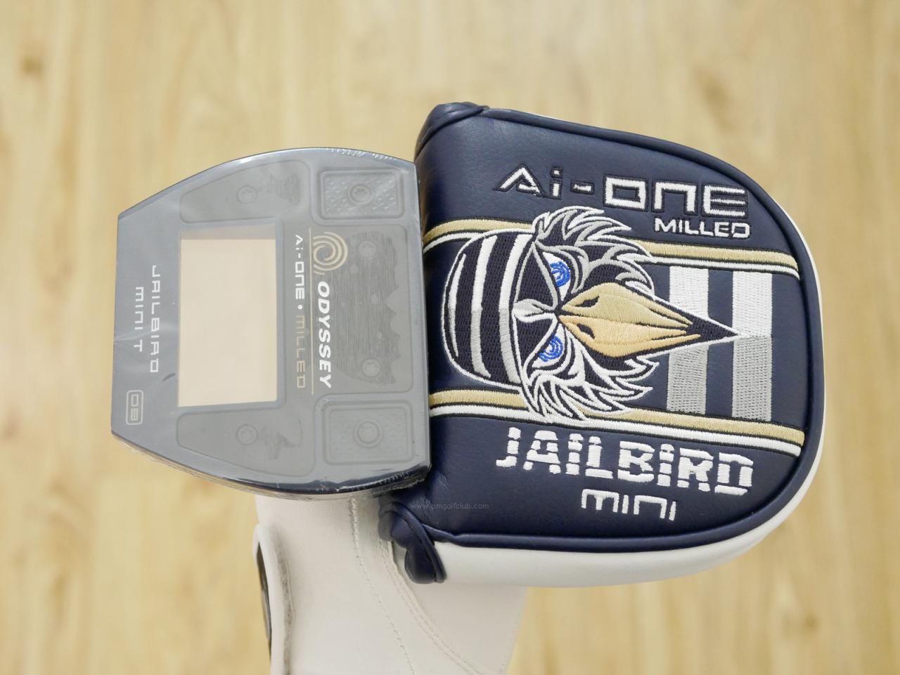 Putter : All : **ของใหม่ ยังไม่แกะพลาสติก** พัตเตอร์ Odyssey Ai-ONE Milled Jailbird Mini T DB (รุ่นท็อป ออกปี 2024) ก้าน Stroke LAB 90 ยาว 34 นิ้ว