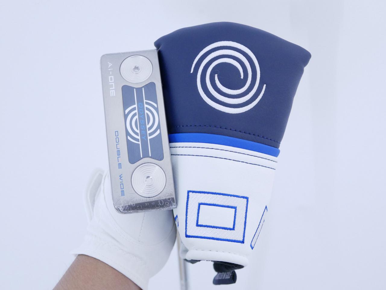 Putter : All : **ของใหม่ ยังไม่แกะพลาสติก** พัตเตอร์ Odyssey Ai-ONE Silver Double Wide (รุ่นล่าสุด ออกปี 2024) ก้าน Stroke LAB 90 ยาว 34 นิ้ว