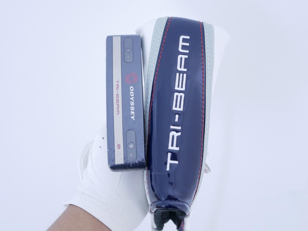 Putter : All : **ของใหม่ ยังไม่แกะพลาสติก** พัตเตอร์ Odyssey TRI-BEAM #2 (ออกปี 2023) ก้าน Stroke LAB 70 ยาว 34 นิ้ว