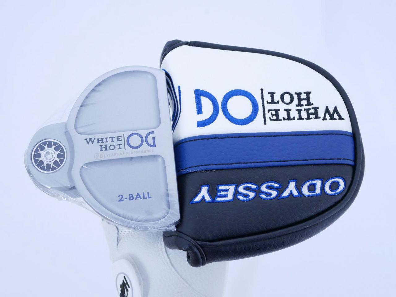 Putter : All : **ของใหม่ ยังไม่แกะพลาสติก** พัตเตอร์ Odyssey White Hot OG 2-Ball Blue ยาว 32 นิ้ว