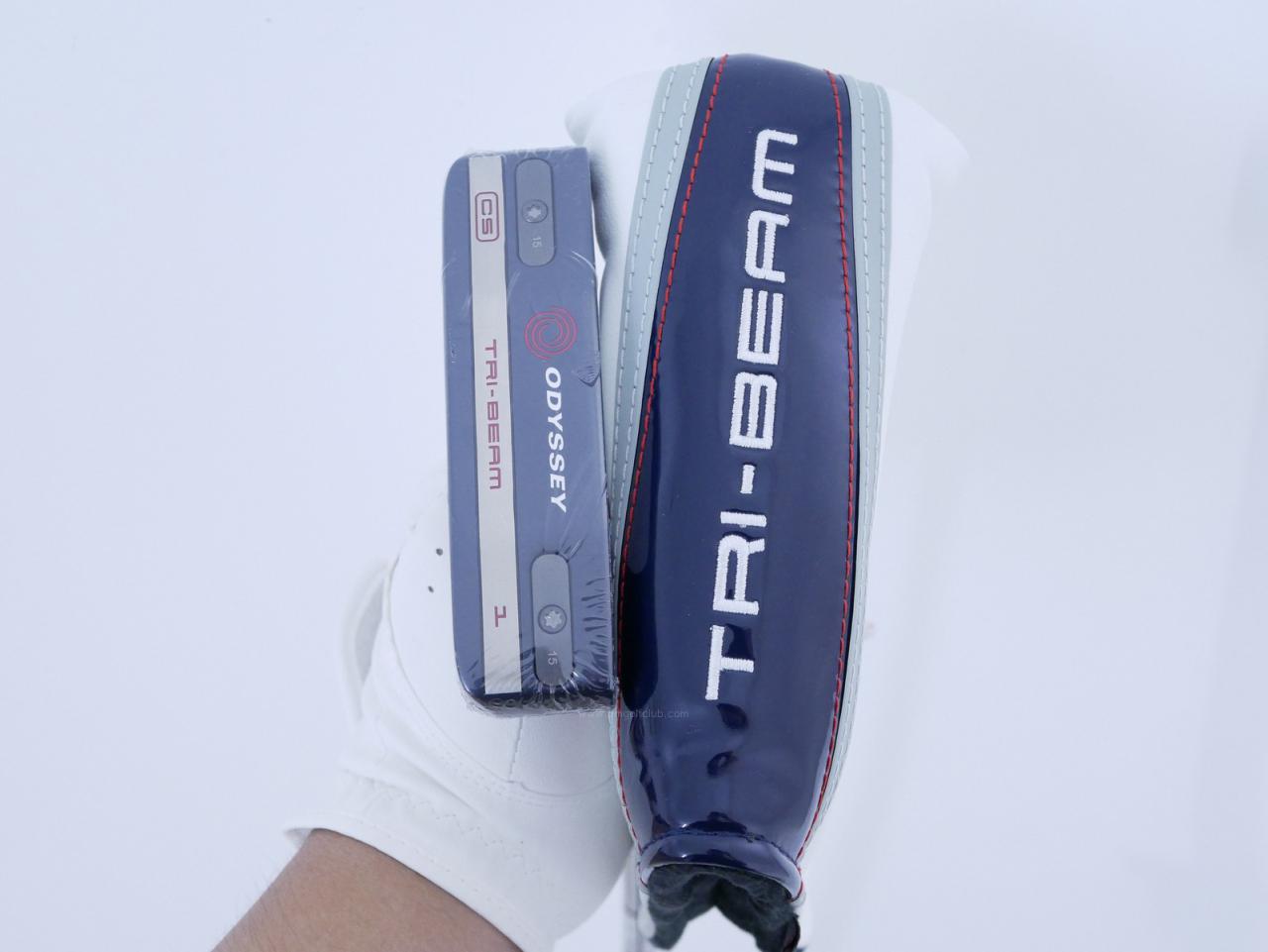Putter : All : **ของใหม่ ยังไม่แกะพลาสติก** พัตเตอร์ Odyssey TRI-BEAM #1 CS (ออกปี 2023) ก้าน Stroke LAB 70 ยาว 34 นิ้ว