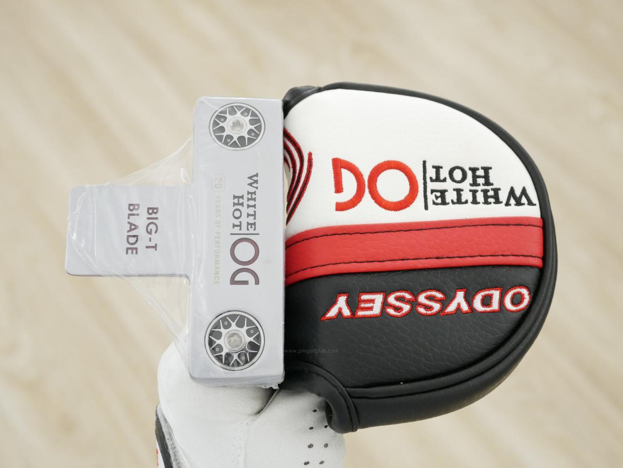 Putter : All : **ของใหม่ ยังไม่แกะพลาสติก** พัตเตอร์ Odyssey White Hot OG BIG-T BLADE ก้าน Stroke LAB ยาว 34 นิ้ว