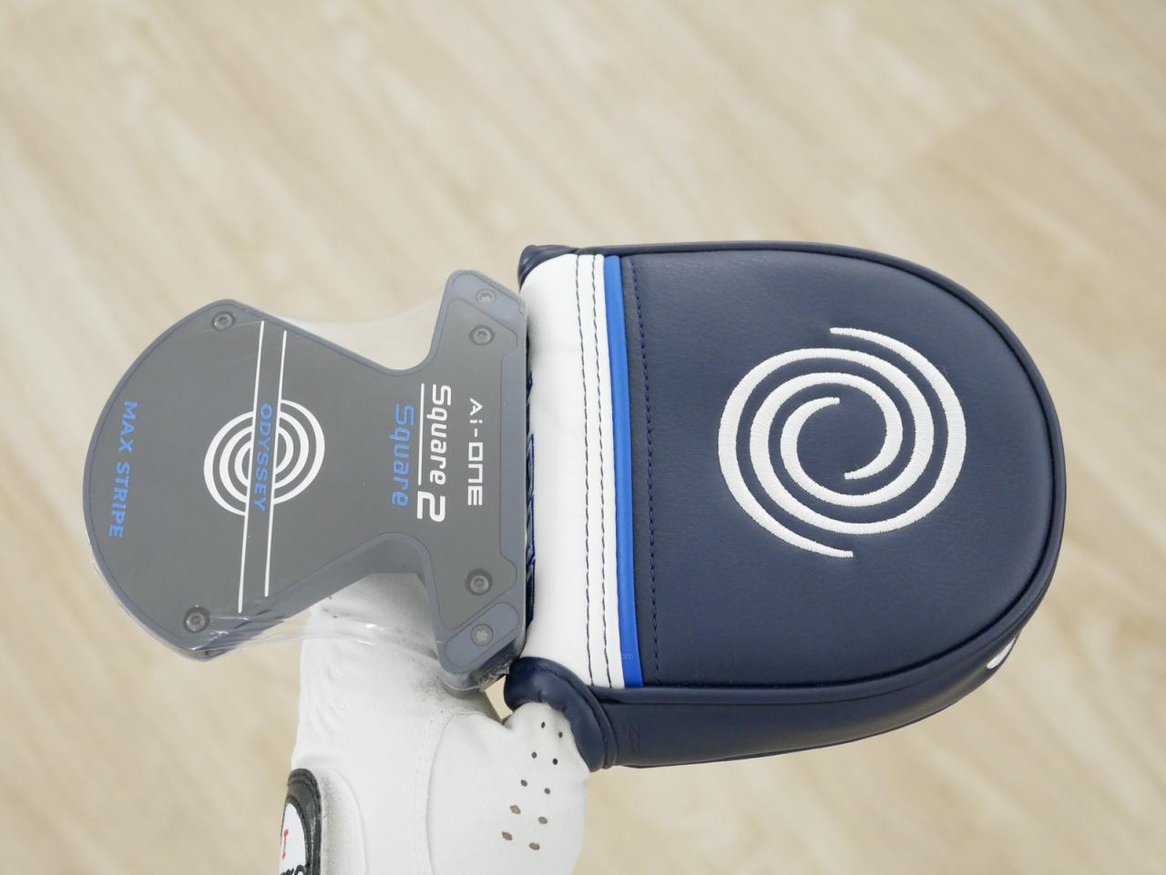 Putter : All : **ของใหม่ ยังไม่แกะพลาสติก** พัตเตอร์ Odyssey Ai-ONE Square 2 Square Max Stripe (รุ่นล่าสุด ออกปี 2025) ก้าน Stroke LAB 90 ยาว 34 นิ้ว