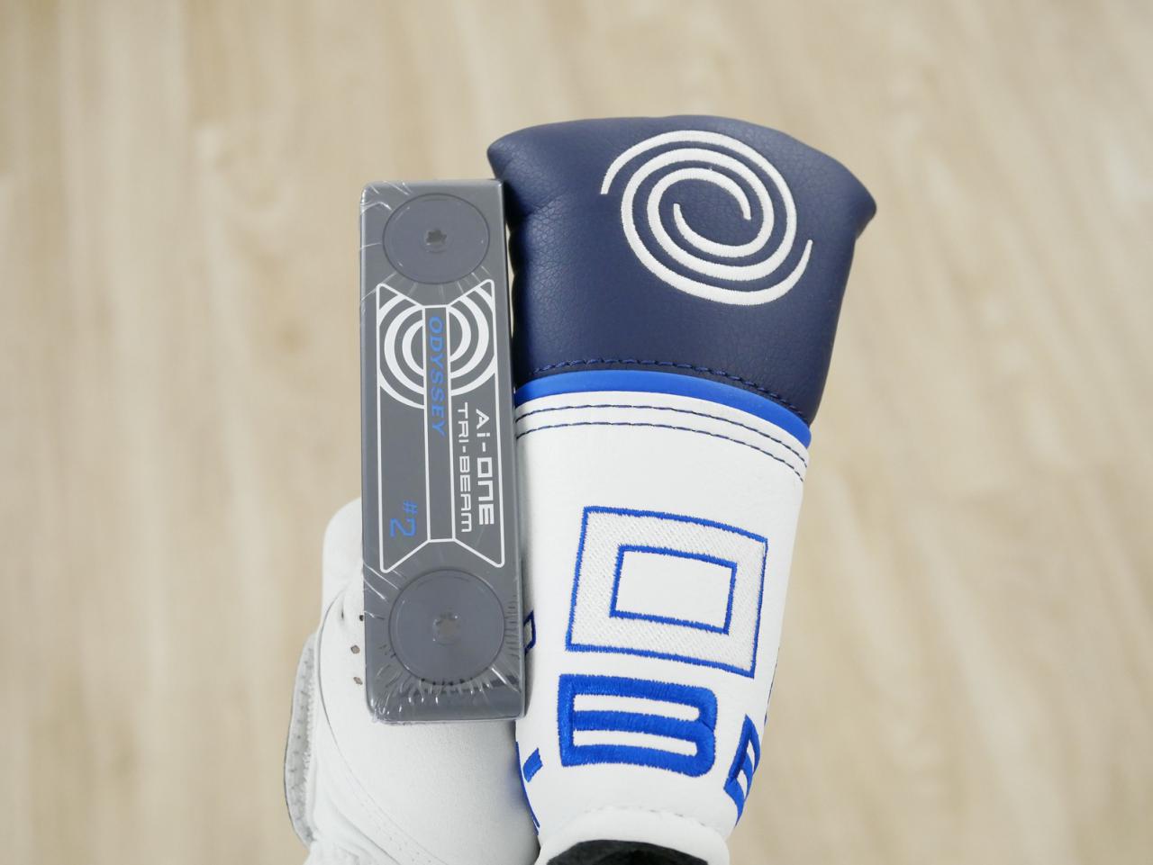 Putter : All : **ของใหม่ ยังไม่แกะพลาสติก** พัตเตอร์ Odyssey Ai-ONE TRI-BEAM #2 (รุ่นล่าสุด ออกปี 2024) ก้าน Stroke LAB 90 ยาว 33 นิ้ว