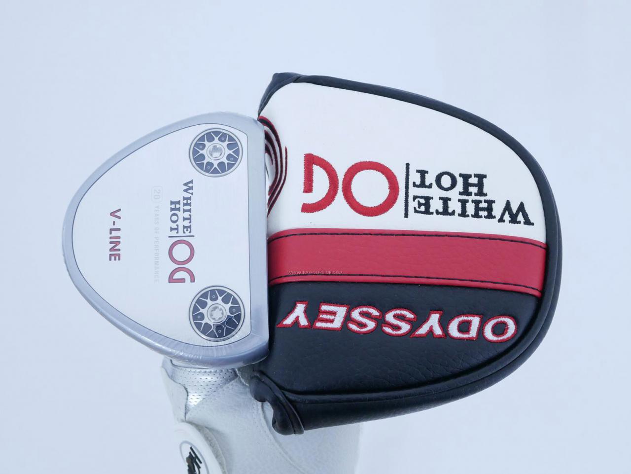 Putter : All : **ของใหม่ ยังไม่แกะพลาสติก** พัตเตอร์ Odyssey White Hot OG V-Line ก้าน Stroke LAB ยาว 34 นิ้ว