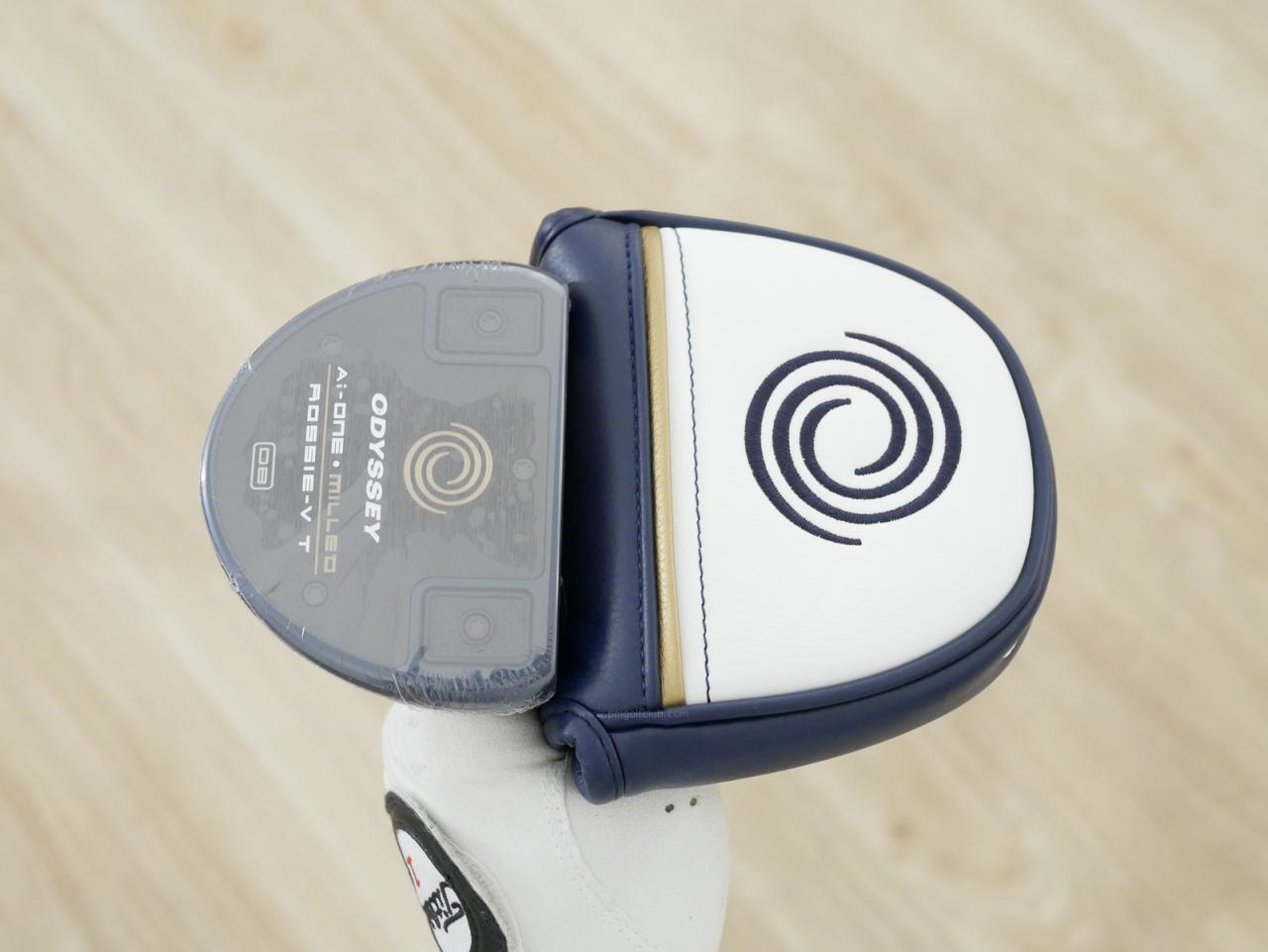 Putter : All : **ของใหม่ ยังไม่แกะพลาสติก** พัตเตอร์ Odyssey Ai-ONE Milled ROSSIE-V T DB (รุ่นท็อป ออกปี 2024) ก้าน Stroke LAB 90 ยาว 34 นิ้ว