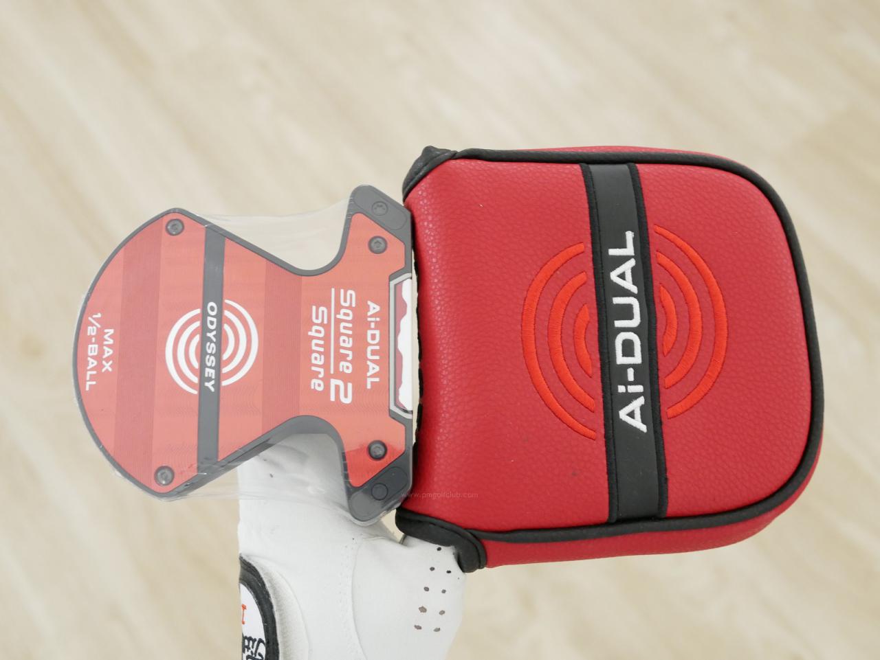 Putter : All : **ของใหม่ ยังไม่แกะพลาสติก** พัตเตอร์ Odyssey Ai-DUAL Square 2 Square Max 1/2-BALL (รุ่นล่าสุด ออกปี 2026) ยาว 34 นิ้ว