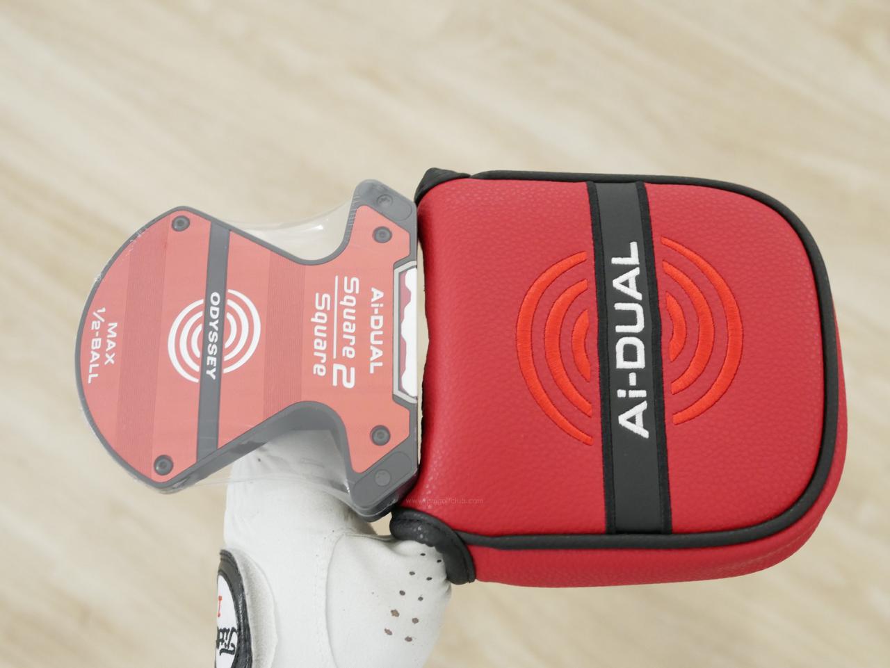 Putter : All : **ของใหม่ ยังไม่แกะพลาสติก** พัตเตอร์ Odyssey Ai-DUAL Square 2 Square Max 1/2-BALL (รุ่นล่าสุด ออกปี 2026) ยาว 34 นิ้ว