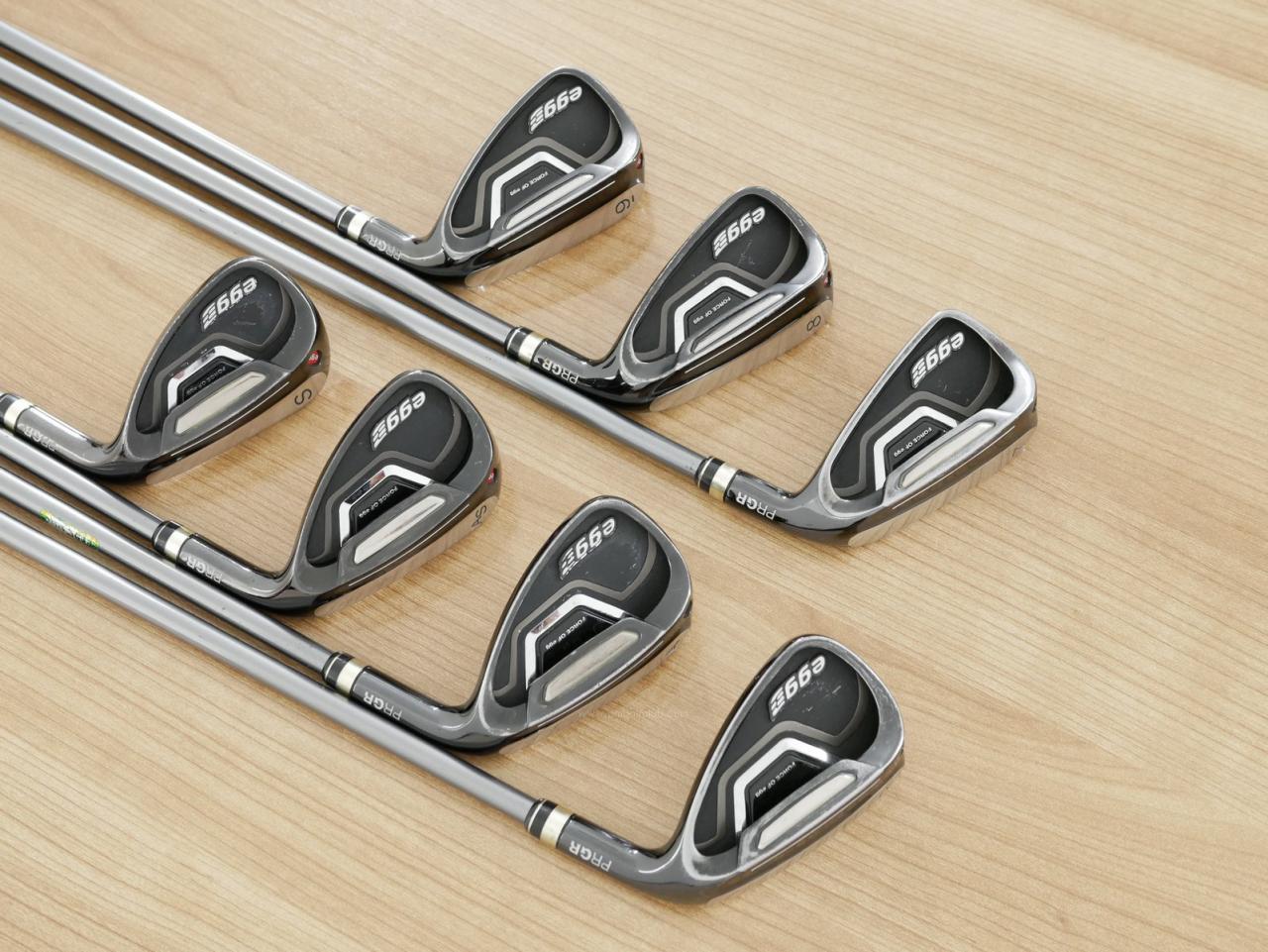 Lady club : All : ชุดเหล็กกระเทย PRGR New Egg Iron (รุ่นปี 2017 ตีง่ายและไกลมาก) มีเหล็ก 7-Pw,Aw,As,Sw (7 ชิ้น) ก้านกราไฟต์ Flex L (M-30)