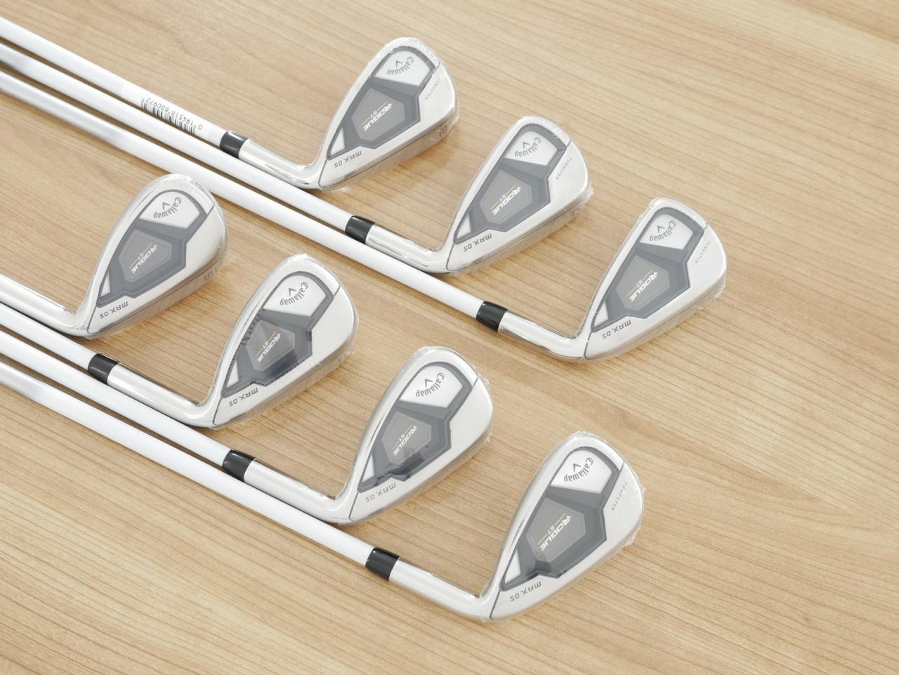 Lady club : All : **ของใหม่ ยังไม่แกะพลาสติก** ชุดเหล็ก Callaway Rogue ST Max OS (ออกปี 2022 ตีง่ายสุดๆ ไกลสุดๆ) มีเหล็ก 6-Pw,Aw,Sw (7 ชิ้น) ก้านกราไฟต์ Mitsubishi ELDIO 40 Flex L