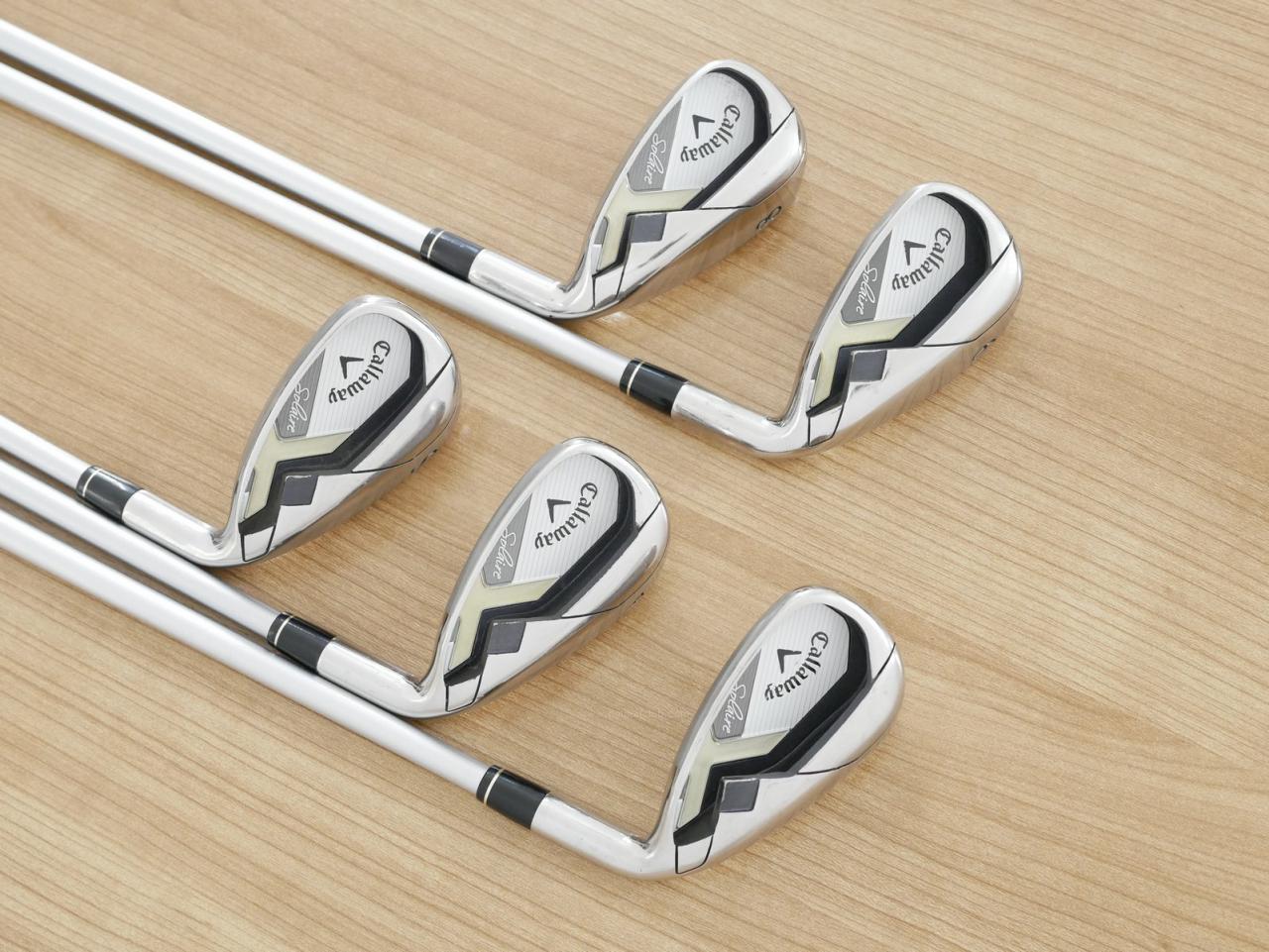 Lady club : All : ชุดเหล็ก Callaway Solaire (ใบใหญ่ ตีง่ายมาก) มีเหล็ก 8-Pw,Aw,Sw (5 ชิ้น) ก้านกราไฟต์ Flex L