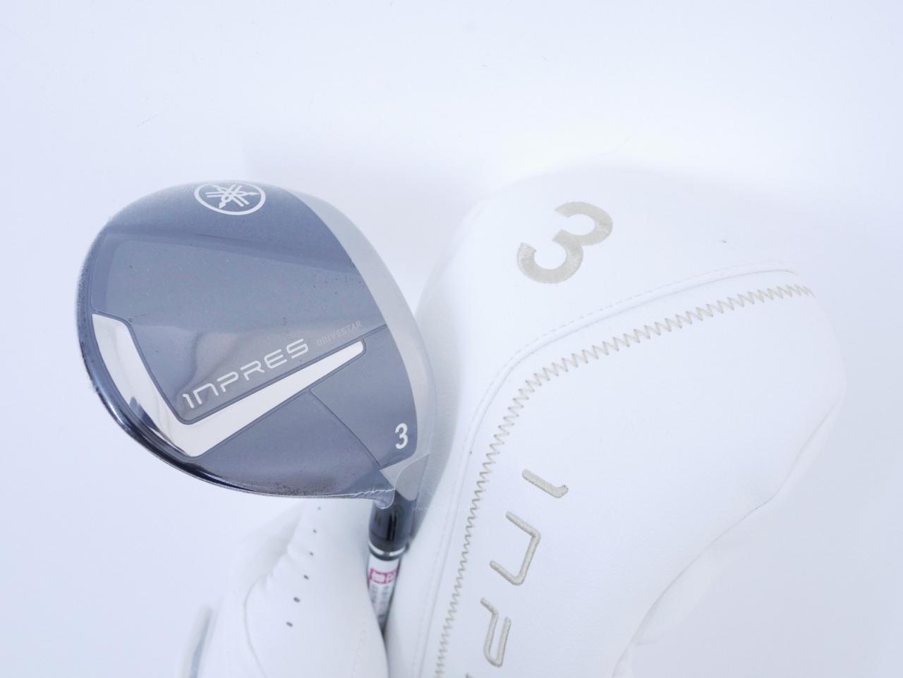 Lady club : All : **ของใหม่ ยังไม่แกะพลาสติก** หัวไม้ 3 Yamaha Inpres DriveStar (รุ่นล่าสุด ปี 2025 ตีไกลมากๆ) Loft 16.5 ก้าน Mitsubishi ELDIO TM-325f Flex L
