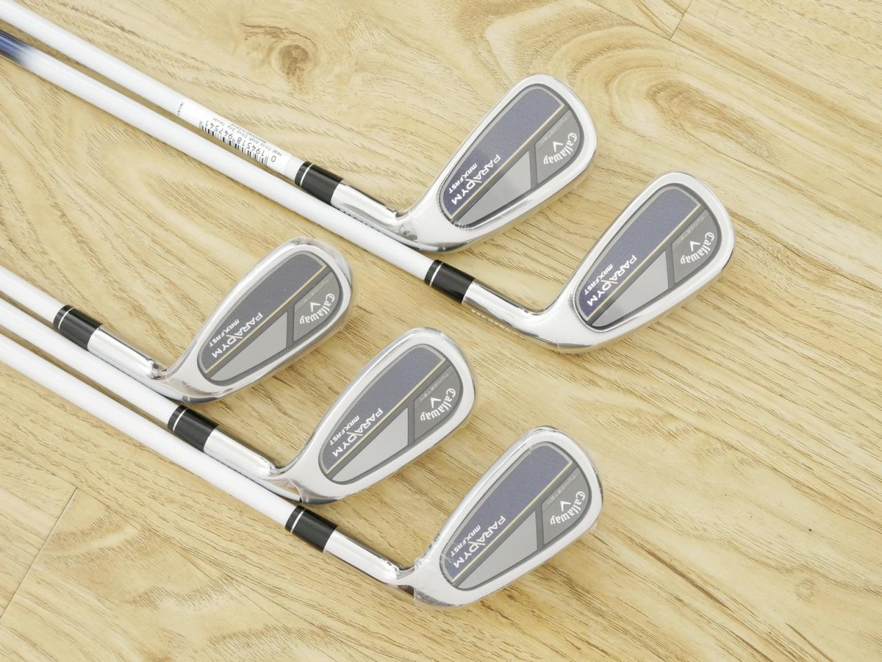 Lady club : All : **ของใหม่ ยังไม่แกะพลาสติก** ชุดเหล็ก Callaway Paradym Max Fast (ออกปี 2023 ตีง่ายสุด ไกลสุดของ Callaway Japan Spec.) มีเหล็ก 7-Pw,56 (5 ชิ้น) ก้านกราไฟต์ Mitsubishi ELDIO 40 Flex A (Lady)