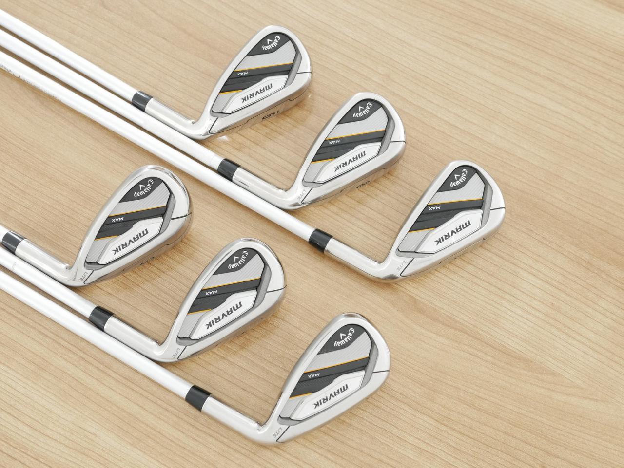 Lady club : All : ชุดเหล็ก Callaway Mavrik MAX (ออกปี 2020 ตีง่าย ไกลมากๆ) มีเหล็ก 7-Pw,Aw,Sw (6 ชิ้น) ก้านกราไฟต์ Mitsubishi Diamana 40 Flex L