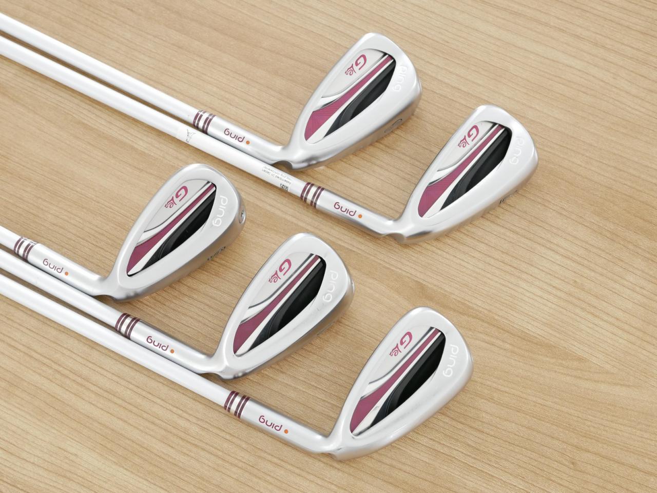 Lady club : All : ชุดเหล็ก Ping G Le2 (ปี 2021 Japan Spec. ใบใหญ่ ตีง่ายมาก) มีเหล็ก 7-Pw,Sw (5 ชิ้น) ก้านกราไฟต์ Ping ULT 240 Flex L