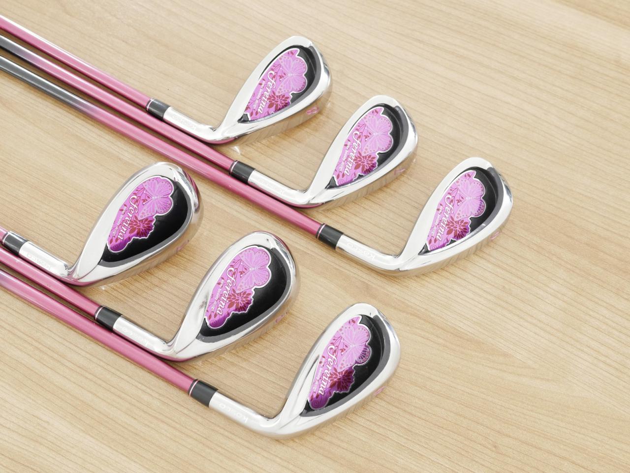 Lady club : All : ชุดเหล็ก Kasco Fereina (ใบใหญ่ ตีง่าย) มีเหล็ก 6-Pw,Sw (6 ชิ้น) ก้านกราไฟต์ Flex L