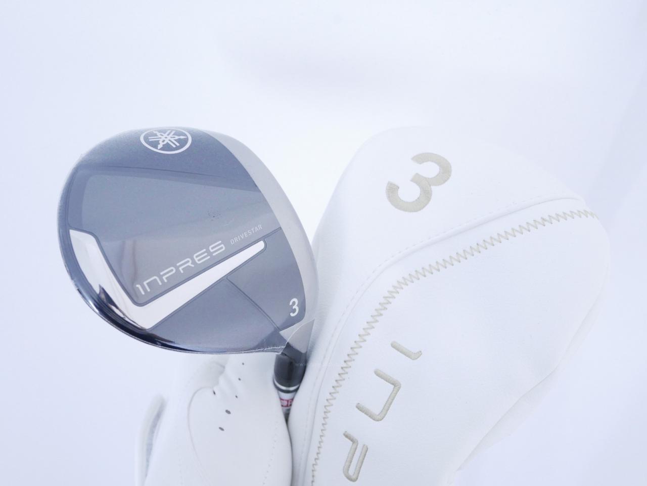 Lady club : All : **ของใหม่ ยังไม่แกะพลาสติก** หัวไม้ 3 Yamaha Inpres DriveStar (รุ่นล่าสุด ปี 2025 ตีไกลมากๆ) Loft 16.5 ก้าน Mitsubishi ELDIO TM-325f Flex L