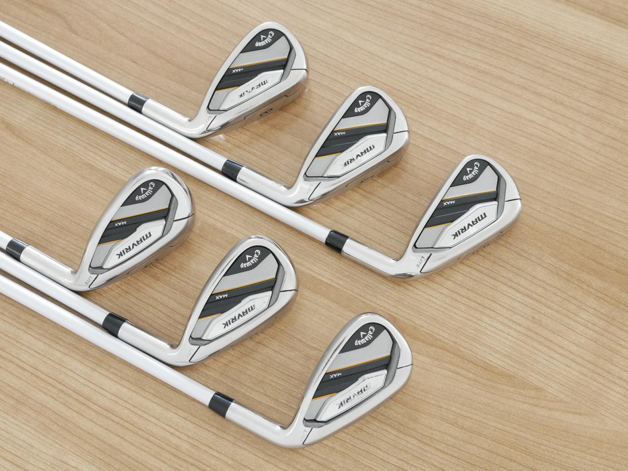 Lady club : All : ชุดเหล็ก Callaway Mavrik MAX Lite (ออกปี 2020 ตีง่าย ไกลมากๆ) มีเหล็ก 6-Pw,Sw (6 ชิ้น) ก้านกราไฟต์ Mitsubishi Diamana 40 Flex L