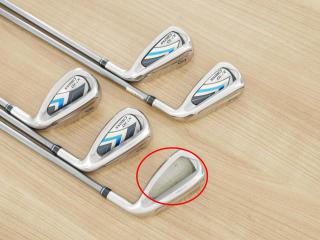 Iron set : XXIO : **มีตำหนิ** ชุดเหล็ก XXIO Cross 2 (ออกปี 2021 ตีไกลที่สุดของที่สุดจาก XXIO หน้าเด้งสุดๆ) มีเหล็ก 7-Pw,Aw (5 ชิ้น ตีไกลกว่าปกติ 2 เบอร์) ก้านกราไฟต์ MH-2000 Flex R