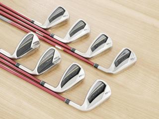 Iron set : PRGR : ชุดเหล็ก PRGR Red Titan Face (รุ่นปี 2018 หน้าเด้ง ตีไกลมาก) มีเหล็ก 5-Pw,Aw,Sw (8 ชิ้น) ก้านกราไฟต์ M-37 Flex R