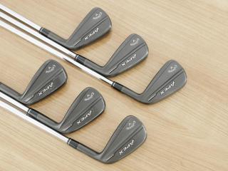 iron_set : ชุดเหล็ก Callaway Apex Ti Fusion Black (รุ่นท็อปสุด แพงที่สุด ปี 2025 ของใหม่ 8 หมื่นบาท) มีเหล็ก 5-Pw (6 ชิ้น) ก้านเหล็ก NS Pro Modus 105 Flex S