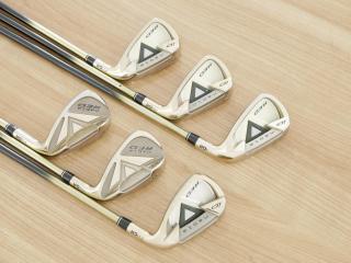 Iron set : PRGR : ชุดเหล็ก PRGR ID Nabla Red Titan (รุ่นท๊อปสุด หน้าเด้ง ไกลมาก) มีเหล็ก 6-Pw,Aw (6 ชิ้น) ก้านกราไฟต์ M-37 Flex R