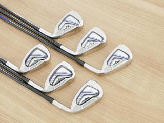 Iron set : ชุดเหล็ก Mizuno JPX EIII SV Titanium (ตัวท้อป ใบใหญ่ที่สุดของ Mizuno ตีง่ายมาก หน้าเด้ง ตีไกล) มีเหล็ก 6-Pw,Aw (6 ชิ้น) ก้านกราไฟต์ Flex R