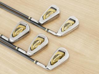 Iron set : Maruman : ชุดเหล็ก Maruman Majesty Royale (รุ่นท๊อปสุด ปี 2021 ของใหม่ 8 หมื่นบาท) มีเหล็ก 7-10,Pw (5 ชิ้น เบอร์ 6 ตีระยะเท่าเบอร์ 5 ของรุ่นอื่น) ก้านกราไฟต์ Flex R2