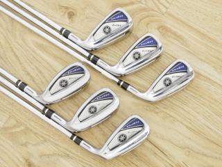 Iron set : ชุดเหล็ก Yamaha Inpres UD+2 (ออกปี 2019 ตีไกลที่สุด ไกลกว่าเหล็กทั่วไป 2 เบอร์ หน้าเด้ง COR 0.822) มีเหล็ก 7-Pw,Aw,As (6 ชิ้น) ก้านเหล็ก NS Pro Zelos 7 Flex R