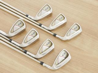 Iron set : PRGR : ชุดเหล็ก PRGR ID Nabla Red (รุ่นท๊อปสุด หน้าเด้ง ไกลมาก) มีเหล็ก 6-Pw,Aw,Sw (7 ชิ้น) ก้านกราไฟต์ M-40 Flex SR