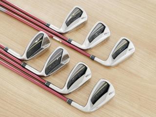 iron_set : ชุดเหล็ก PRGR Red Titan Face (รุ่นปี 2018 หน้าเด้ง ตีไกลมาก) มีเหล็ก 6-Pw,Aw,Sw (7 ชิ้น) ก้านกราไฟต์ M-40 Flex SR