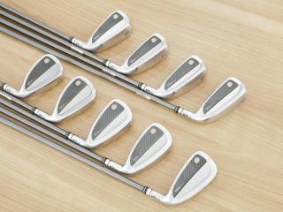 Iron set : PRGR : ชุดเหล็กกระเทย PRGR Super Egg Iron (รุ่นปี 2023 ตัวท๊อปสุด หน้าเด้งเกินกฏ ใช้แข่งไม่ได้ ตีไกลมากๆ) มีเหล็ก 5-Pw,Aw,As,Sw (9 ชิ้น เต็มเซ็ต) ก้านกราไฟต์ Flex SR (M-40)