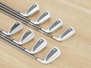 Iron set : PRGR : ชุดเหล็กกระเทย PRGR Super Egg Iron (รุ่นปี 2023 ตัวท๊อปสุด หน้าเด้งเกินกฏ ใช้แข่งไม่ได้ ตีไกลมากๆ) มีเหล็ก 6-Pw,Aw,As,Sw (8 ชิ้น) ก้านกราไฟต์ Flex R2 (M-35)