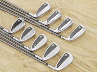 Iron set : PRGR : ชุดเหล็กกระเทย PRGR Super Egg Iron (รุ่นล่าสุด ปี 2023 ตัวท๊อปสุด หน้าเด้งเกินกฏ ใช้แข่งไม่ได้ ตีไกลมากๆ) มีเหล็ก 5-Pw,Aw,As,Sw (9 ชิ้น) ก้านกราไฟต์ Flex SR (M-40)